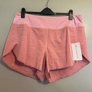 🏷️ NWT Athleta Women's Run With It Textured 3.5" Shorts Begonia Pink Size 1X